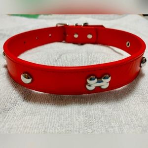 New Dog Red Collar Bones Decore Size Large 🐶🐕